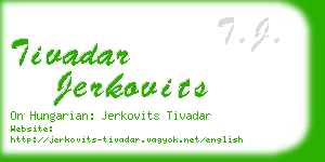 tivadar jerkovits business card